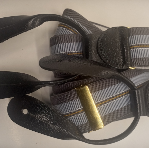 Vintage CAS Germany Grey and Blue Suspenders - Picture 10 of 14